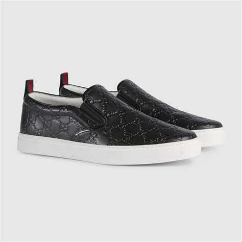 gucci black slip on shoes|Gucci slip on sneakers men's.